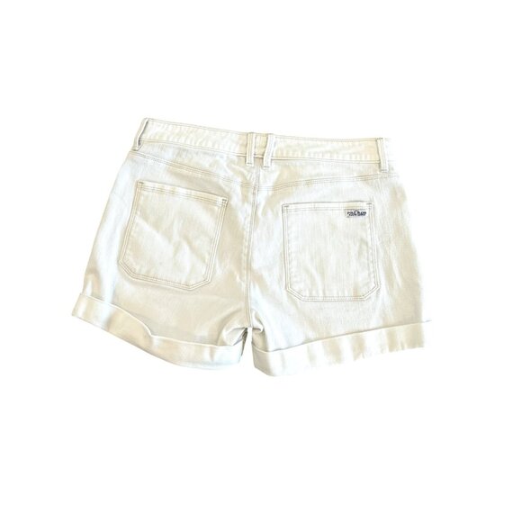 Polo Jeans Co Womens White Rebecca Denim Shorts Size 6 5-Pocket Style Cotton Ble - Picture 3 of 8